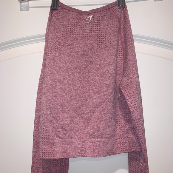 Gymshark Vital Seamless Long Sleeve Crop Top Pink - Picture 4 of 4